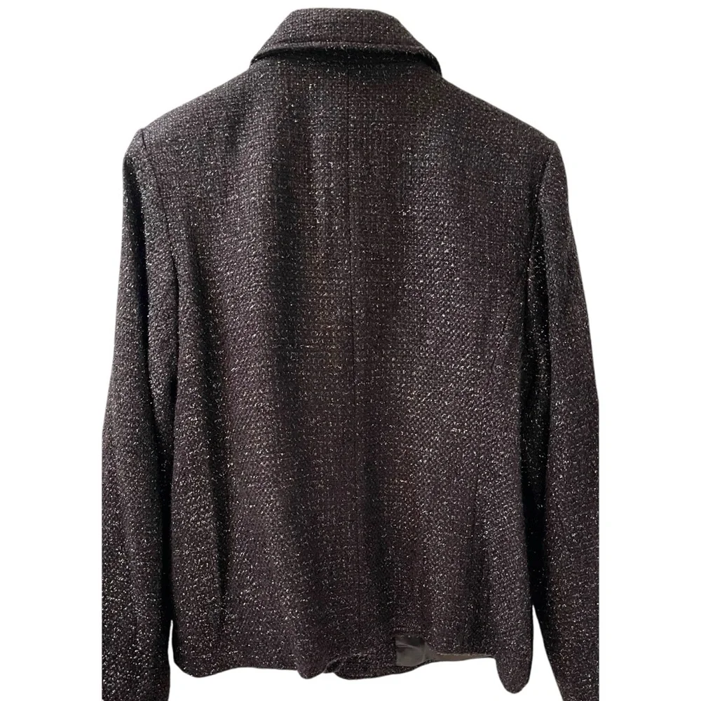 ❤️ Vintage Laura Ashley Black Sparkly Tweed Blazer - Picture 7 of 9